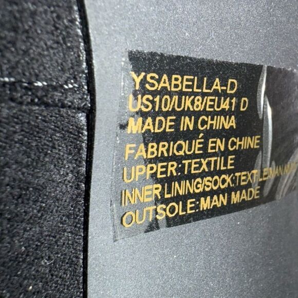 Shoe Dazzle Ysabella Over The Knee Heeled Black Boots Women's Size 10 D Wide - Picture 8 of 10